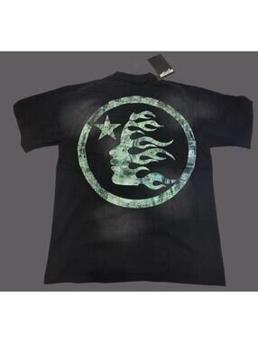 Hellstar Graphic Logo Tee Mens Med Black Green T-Shirt NWT